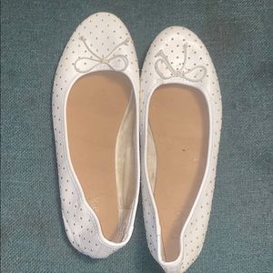 Studded white flats from Payless